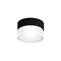 Luminaria de techo BLAS 1.0 redondo, versión de montaje en superficie IP65, mate, negro intenso regulable