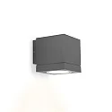 Luminaria de pared para exteriores TUBE CARRÉ WALL 1.0 PAR16 un lado GU10 IP65, plomo oscuro