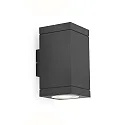 Luminaria de pared para exteriores TUBE CARRÉ WALL 2.0 LED PHASE Arriba-Abajo, dos caras IP65, antracita regulable