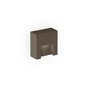 Luminaria de pared para exteriores RETO WALL SURFACE OUTDOOR 0.8 angular IP65, color bronce regulable
