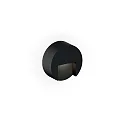 Luminaria de pared para exteriores RETO ROUND WALL SURFACE OUTDOOR 0.8 redondo IP65, negro mate regulable