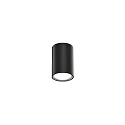 Luminaria de techo para exteriores TRAM 1.0 abajo, cilíndrico, regulable IP65, negro mate regulable