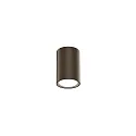 outdoor ceiling luminaire TRAM 1.0 down, cylindrical, dimmable IP65, bronze, mat dimmable