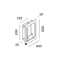Marco empotrado ORIS 2.0 - RECESSED HOUSING con marco, perforado, negro