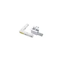 Conector en L STREX 48V mecánico, versión incorporada, izquierda-derecha, blanco
