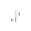 Wever & Ducré luminaire base SWAM STRAIGHT POLE 400, bronze