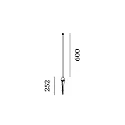 Wever & Ducré luminaire base SWAM STRAIGHT POLE 600, bronze