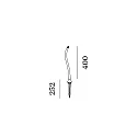 Wever & Ducré luminaire base SWAM CURVED POLE 400, bronze