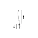 Wever & Ducré Pie de la luminaria SWAM CURVED POLE 600, color bronce
