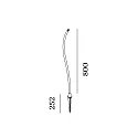 Wever & Ducré luminaire base SWAM CURVED POLE 800, bronze