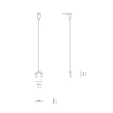 Zafferano Soporte de pared PENCIL MODULO LUCE juego de 2, acero corten (autopatinable)