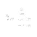 Zafferano Soporte de pared PENCIL MODULO LUCE juego de 2, acero corten (autopatinable)